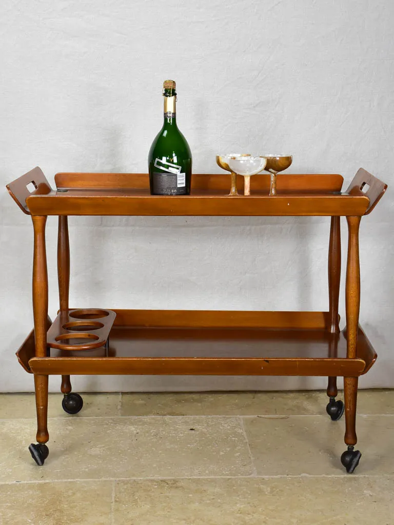 Superb wooden bar cart - 1960's