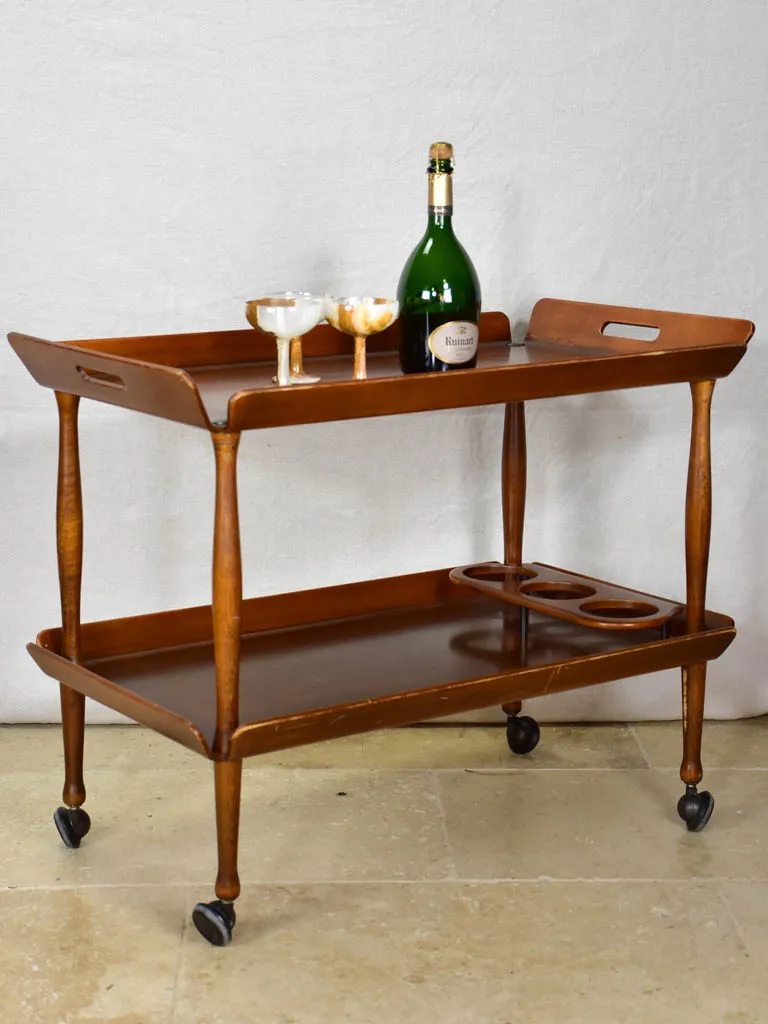 Superb wooden bar cart - 1960's