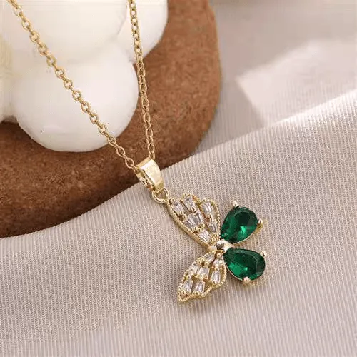 Sweet Colorful Butterfly Pendant Necklace