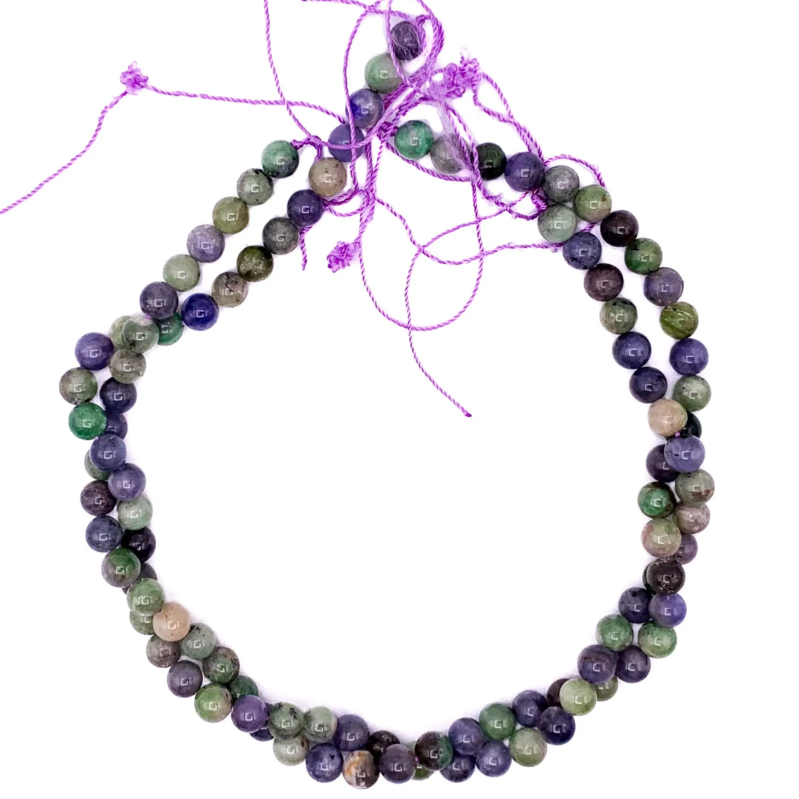 Tanzanite Mix 8mm Smooth Rounds Bead Strand