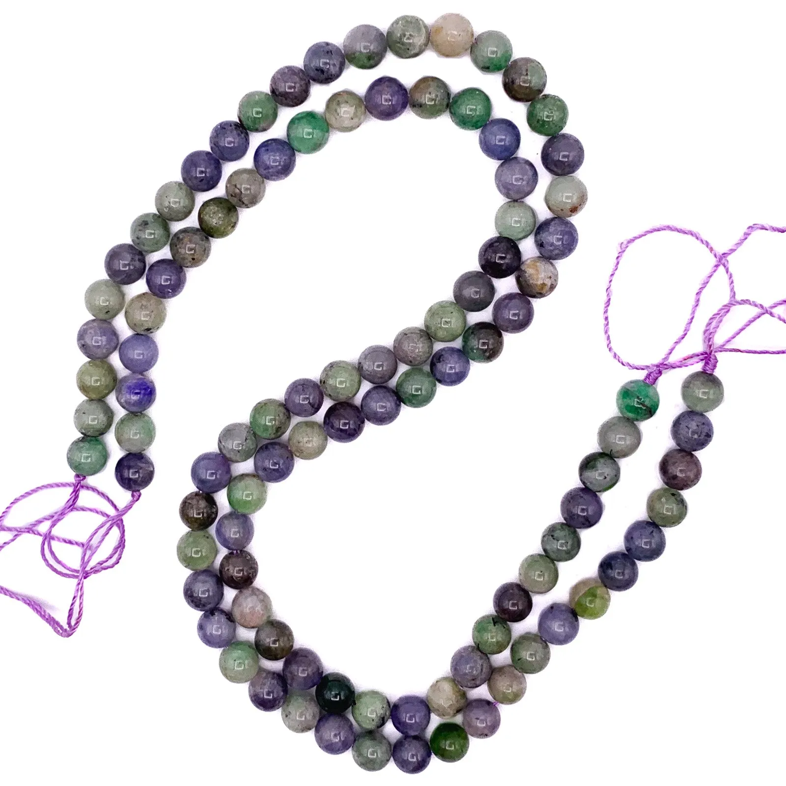 Tanzanite Mix 8mm Smooth Rounds Bead Strand