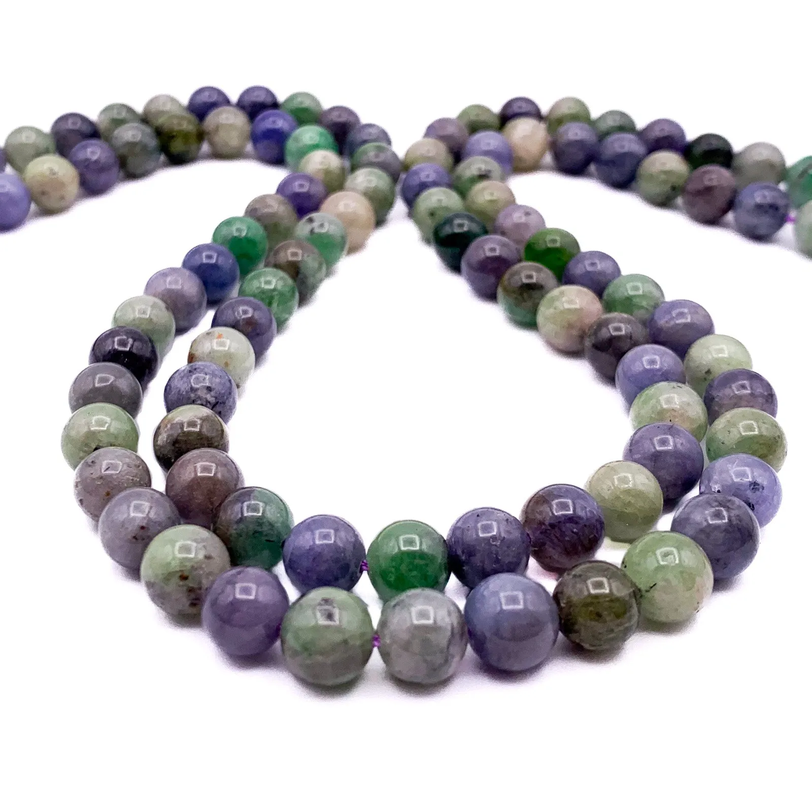 Tanzanite Mix 8mm Smooth Rounds Bead Strand