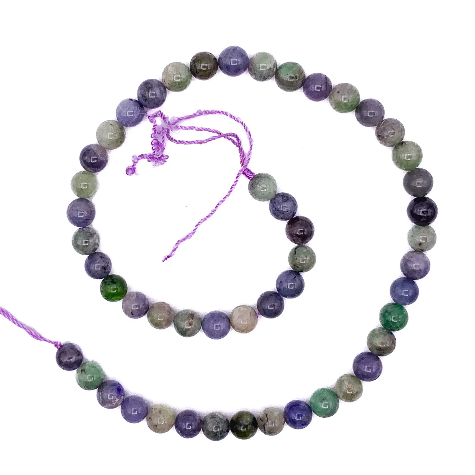 Tanzanite Mix 8mm Smooth Rounds Bead Strand