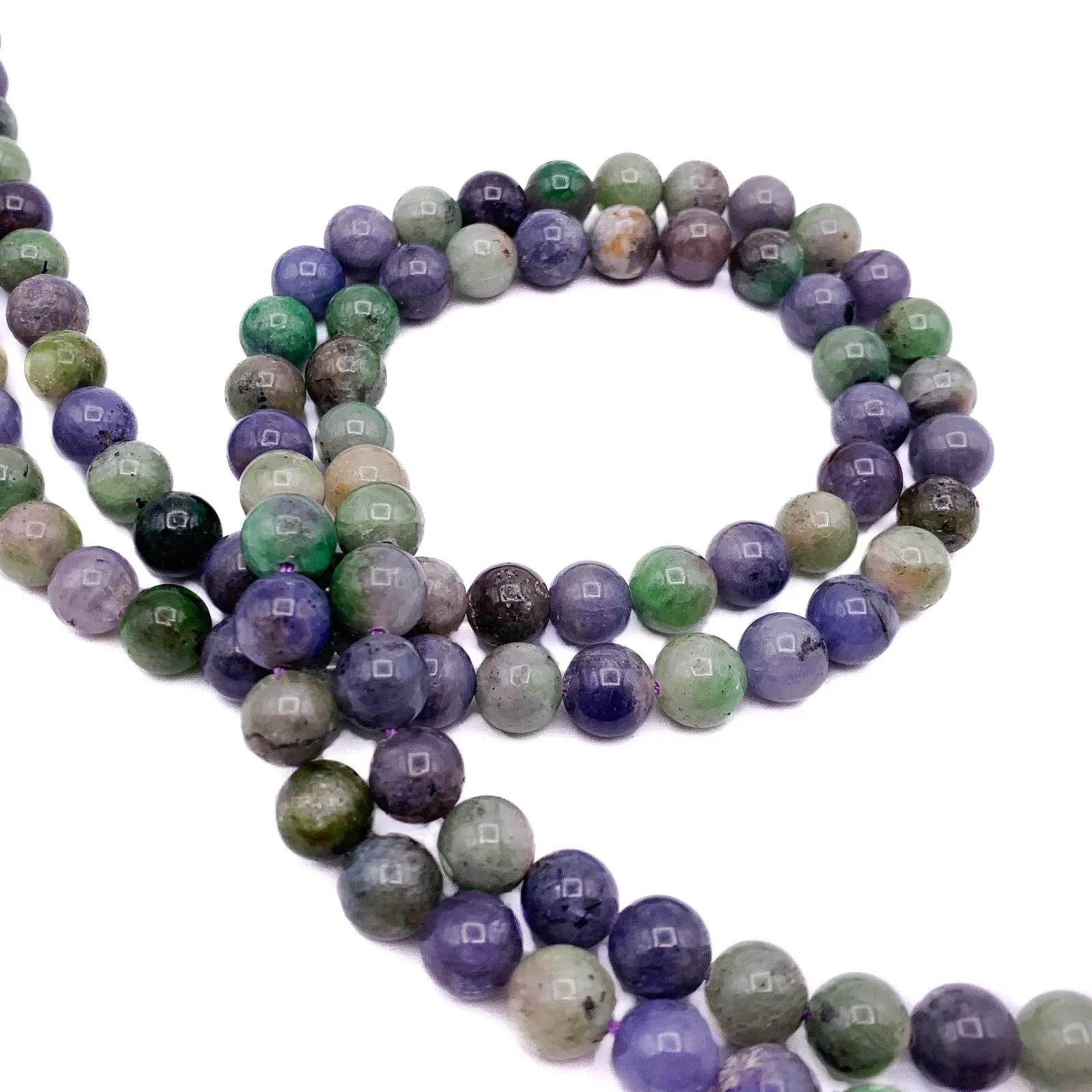 Tanzanite Mix 8mm Smooth Rounds Bead Strand