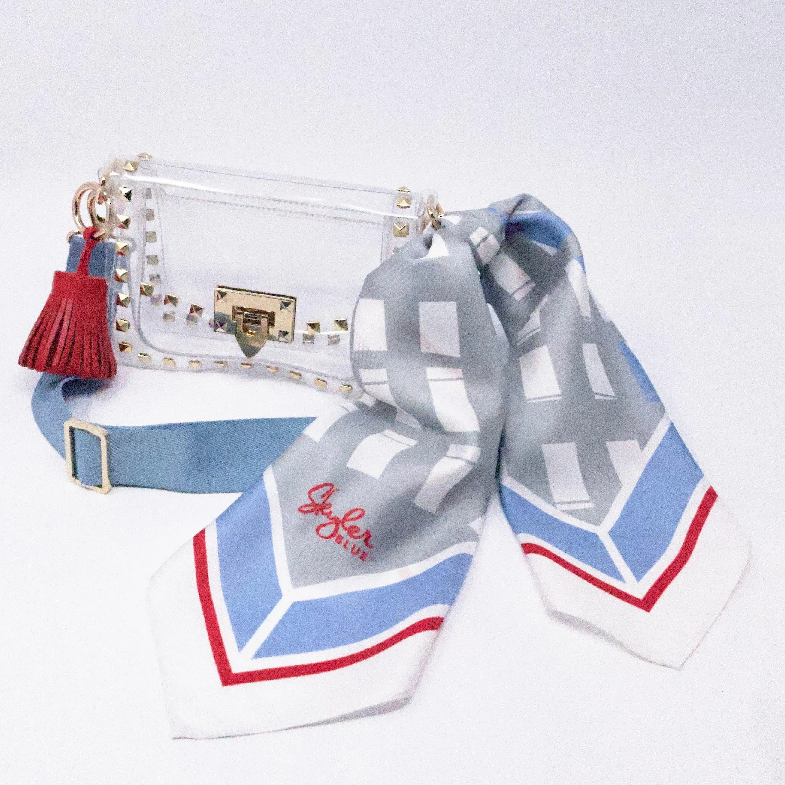 The Dome-Luv Ya Clear Small Studded Bag