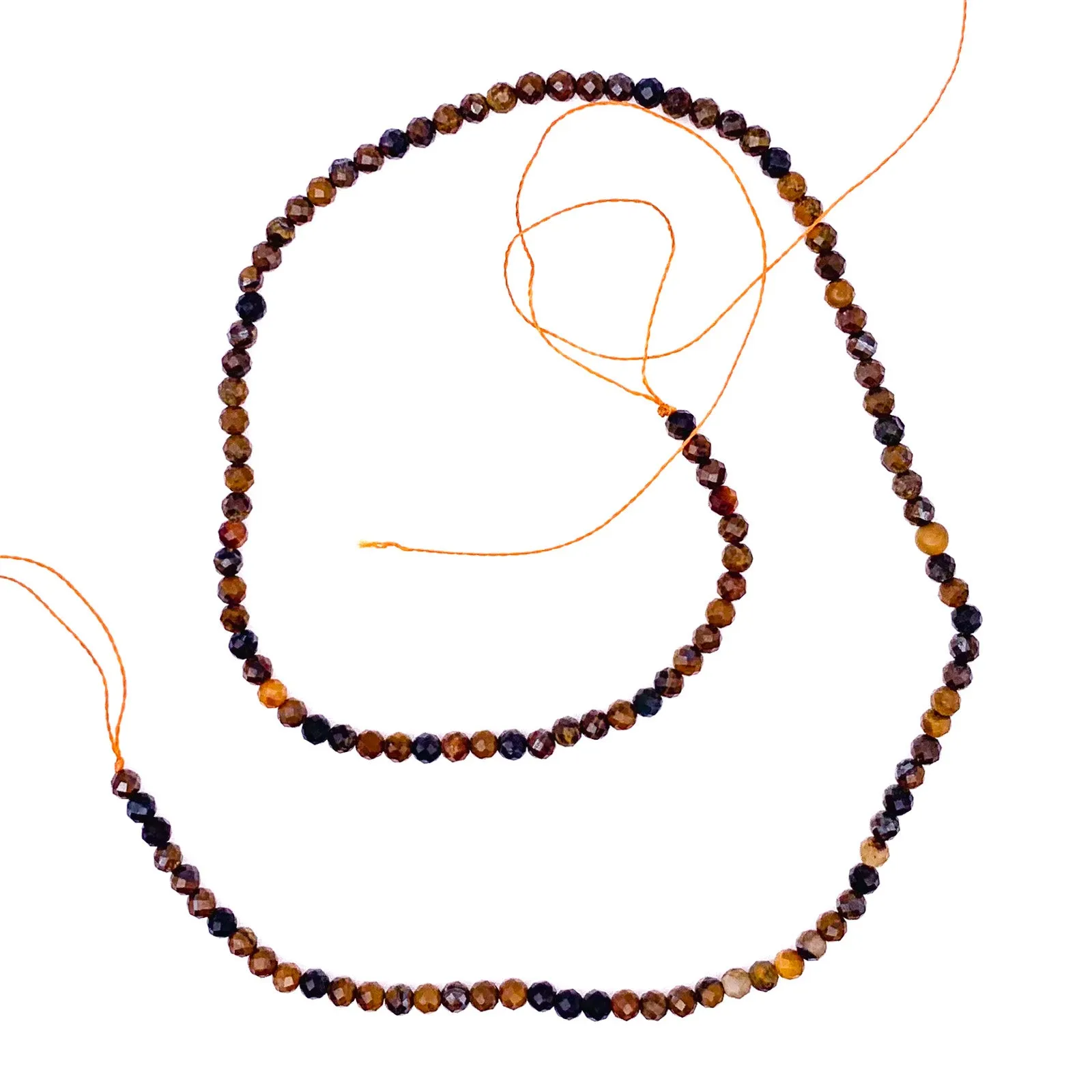 Tiger's Eye Golden Blue 3.5mm Faceted Rounds Bead Strand