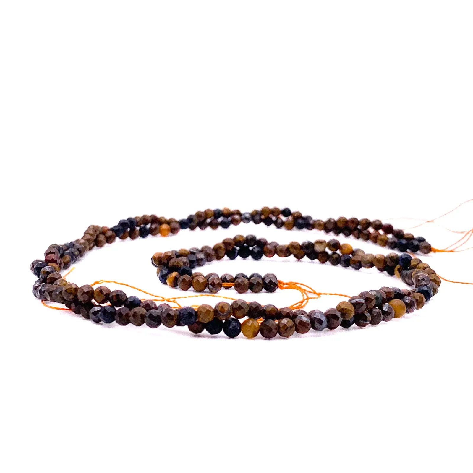 Tiger's Eye Golden Blue 3.5mm Faceted Rounds Bead Strand