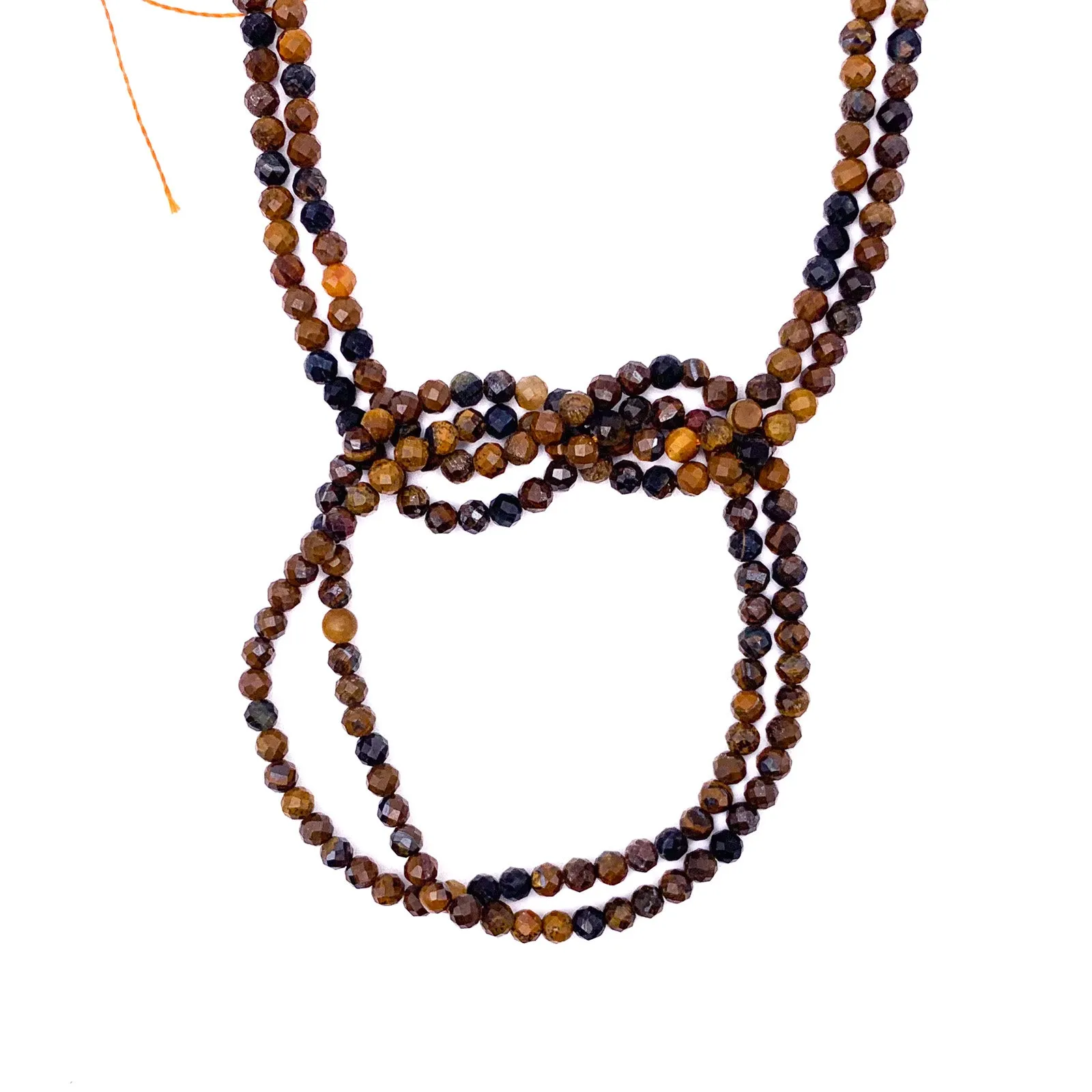 Tiger's Eye Golden Blue 3.5mm Faceted Rounds Bead Strand