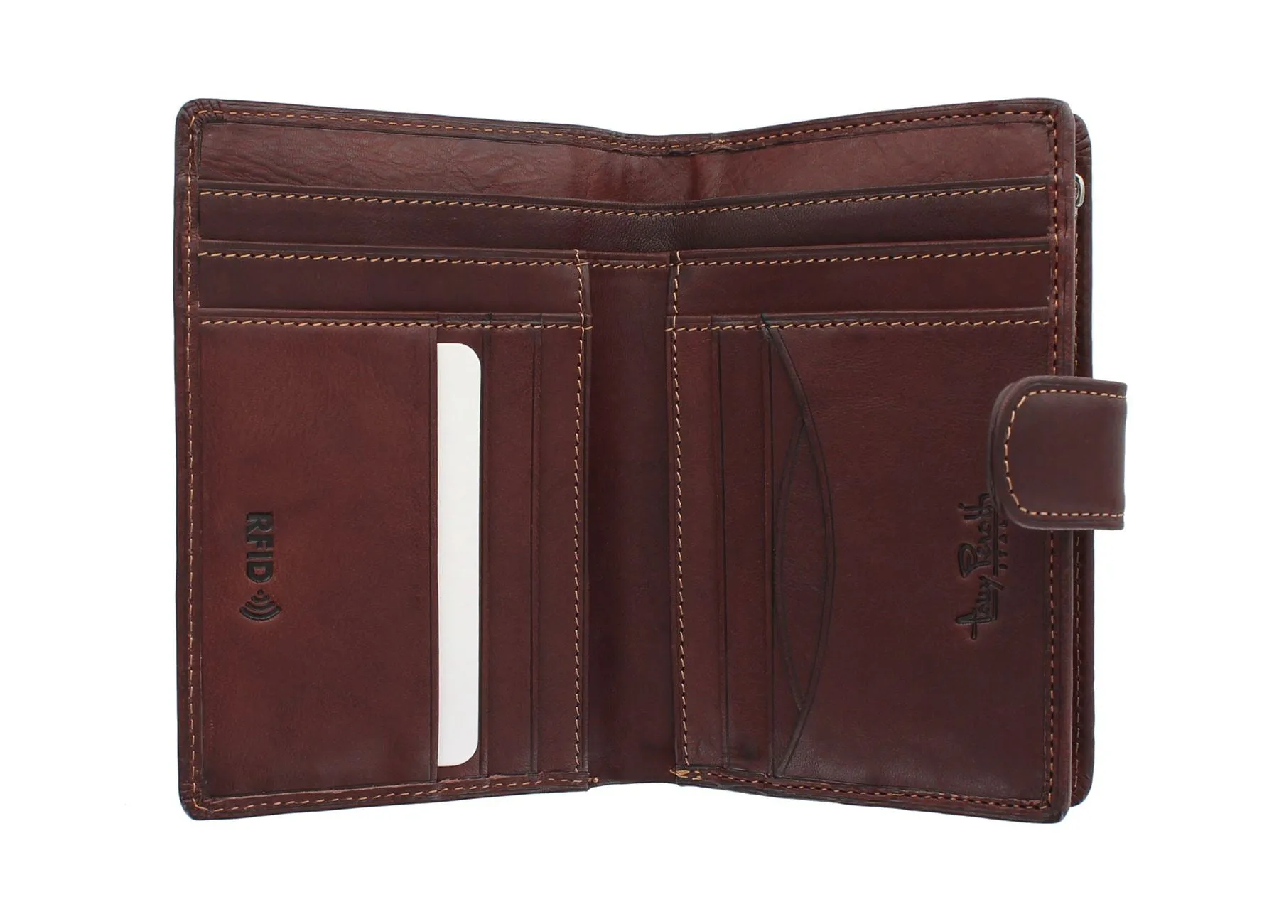 Tony Perotti Full Grain Leather Purse With Tab Closure - RFID Protected 1009_1