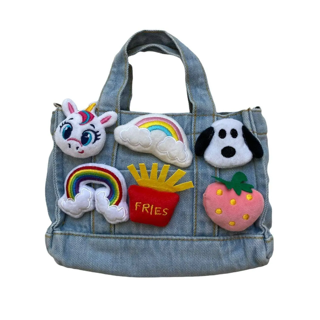 Unicorn Plushie Surprise Denim Purse