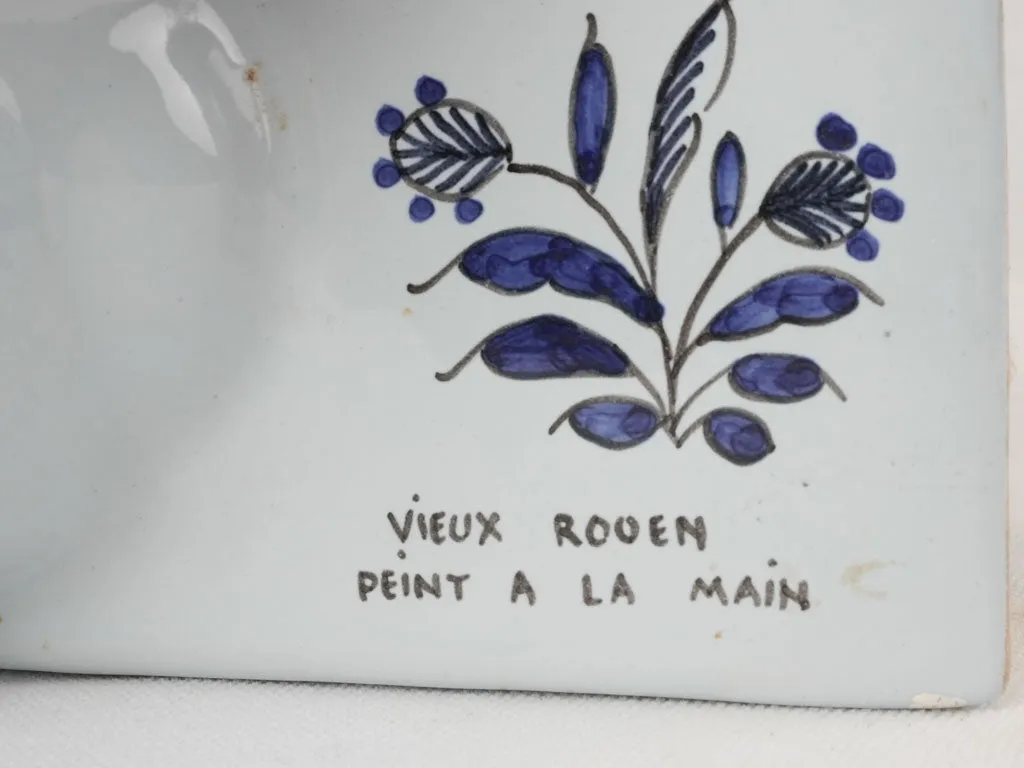 Vintage French blue and white hand basin 16½"