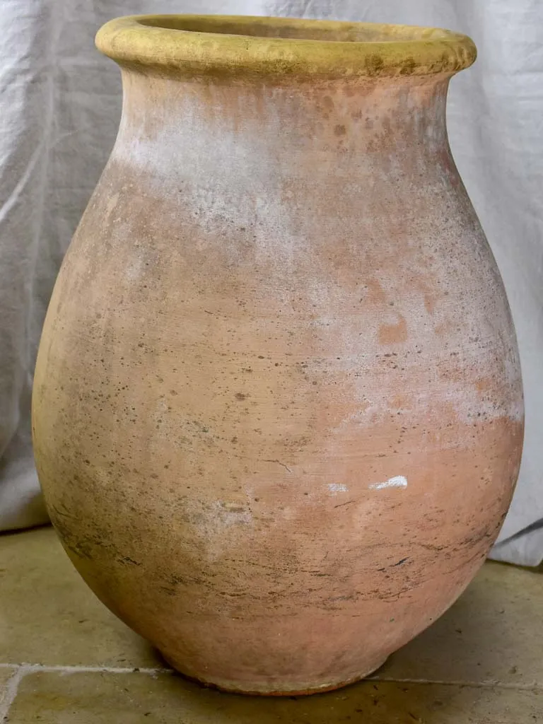 Vintage French olive jar - terra cotta, unglazed