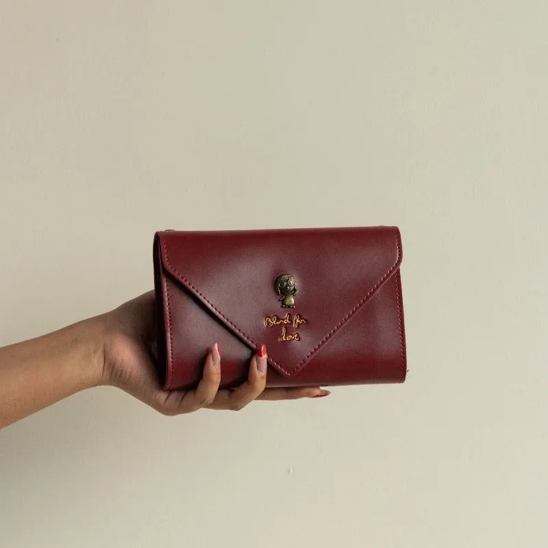 Vintage Leather Sling Clutch