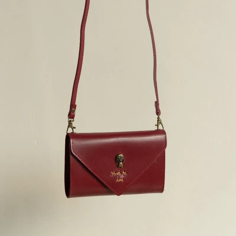 Vintage Leather Sling Clutch