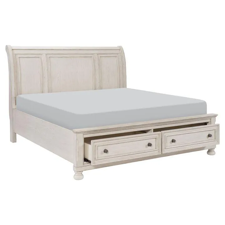 Viola 6-Piece King Bedroom Set - Antique White