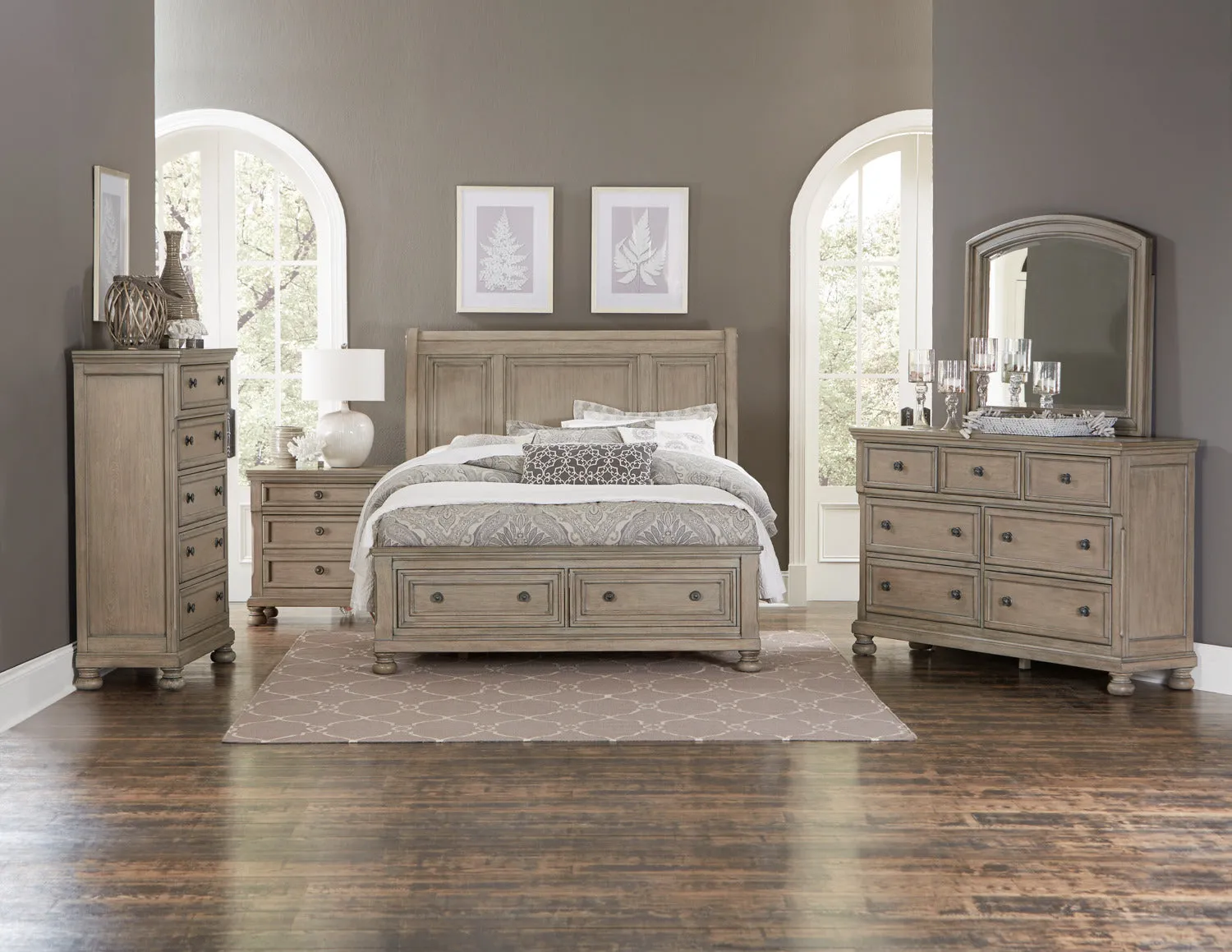 Viola King Bed - Grey
