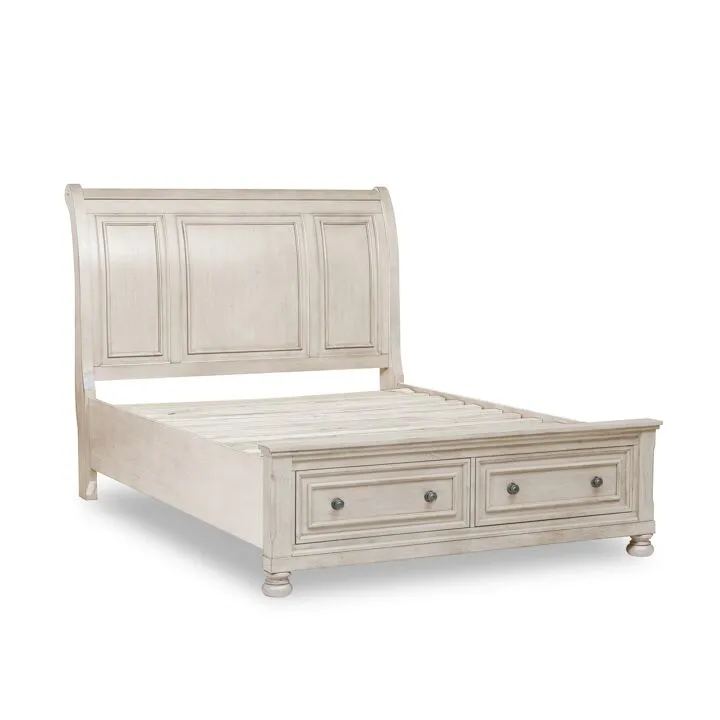 Viola Queen Bed - Antique White