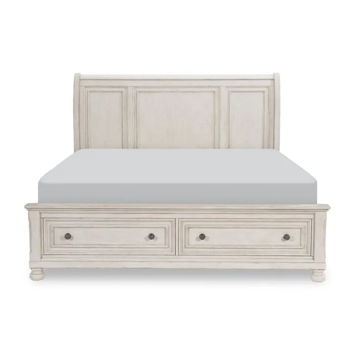 Viola Queen Bed - Antique White