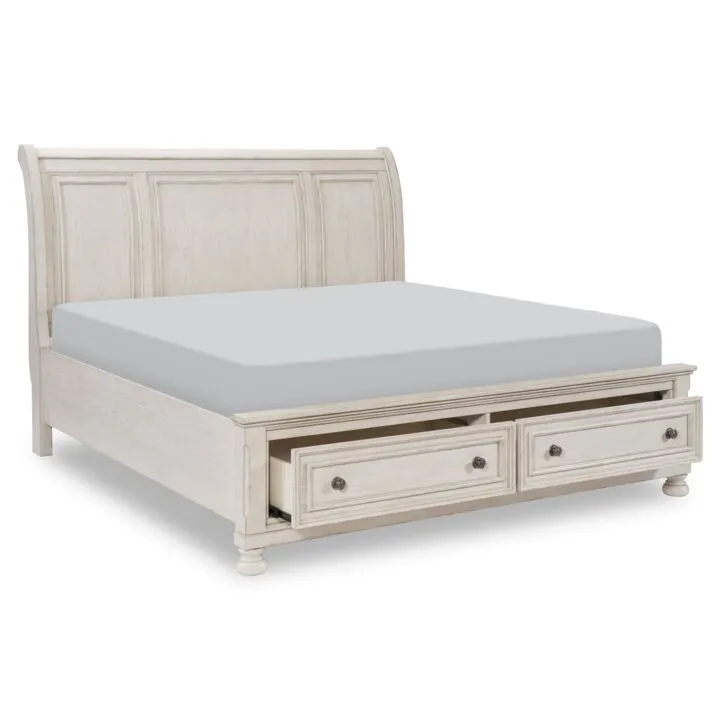 Viola Queen Bed - Antique White