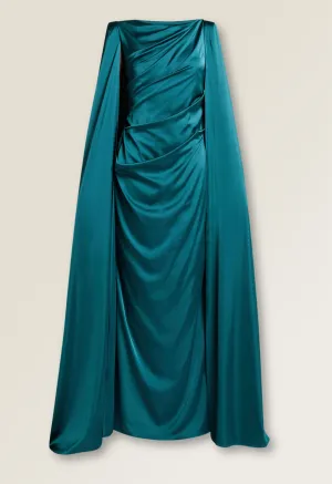 Voile satin gown