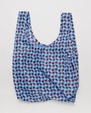 Wavy Gingham Blue Standard Baggu