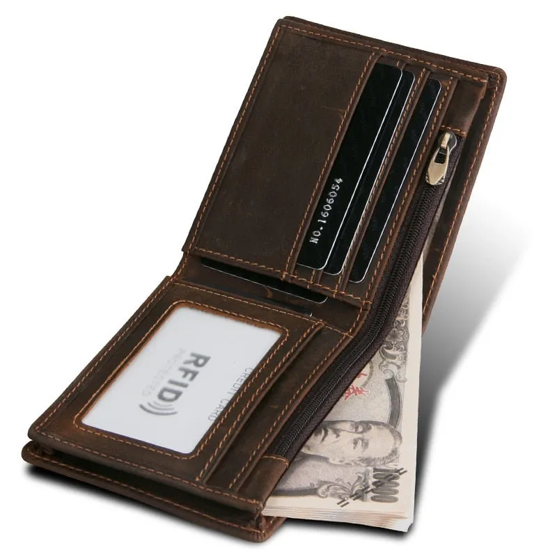 West Louis™ Vintage Cow Genuine Leather Wallet