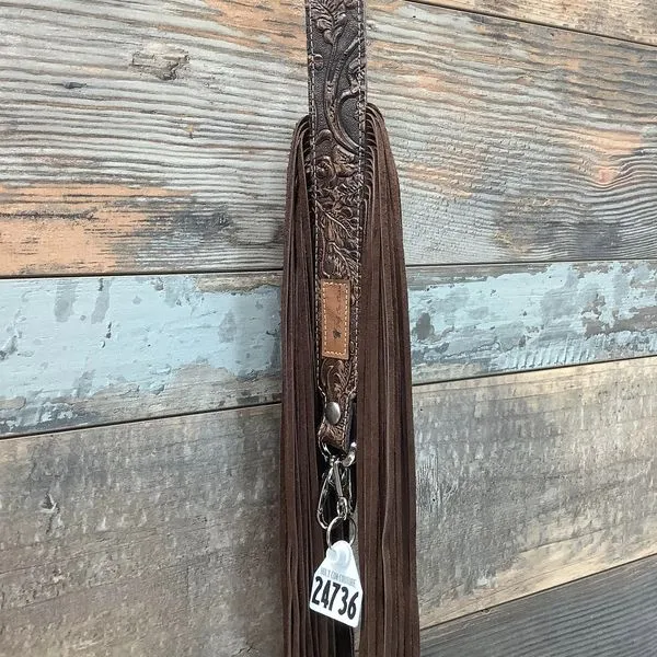 Western Mini Leather Fringe Strap 48" #24736
