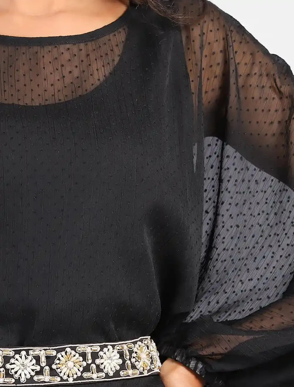 Zardozi Worked Kimono Set