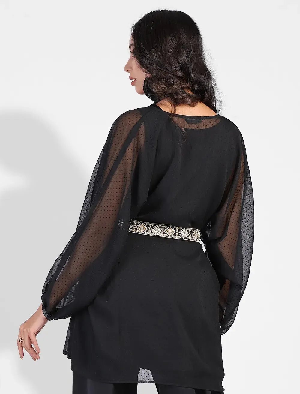 Zardozi Worked Kimono Set