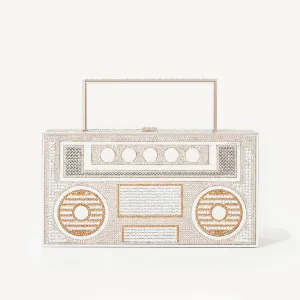 Zonique Élysées Gold Diamond Cassette Tape Evening Bag