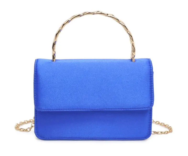 Zuelia - Electric Blue Satin Mini Purse