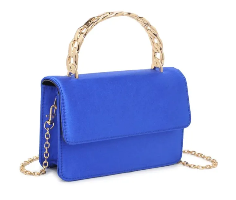 Zuelia - Electric Blue Satin Mini Purse