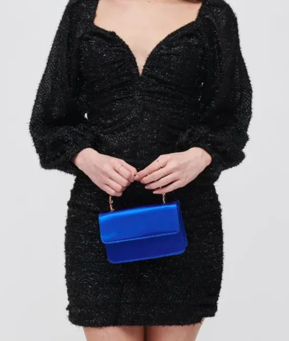 Zuelia - Electric Blue Satin Mini Purse